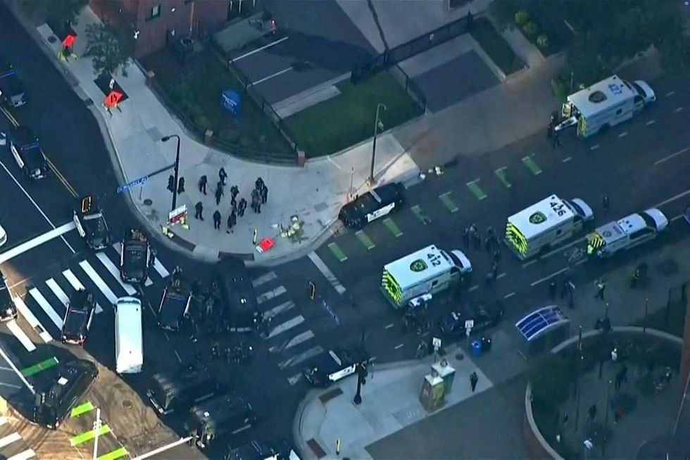 Minneapolis shooting scene: A large police presence blocking roads