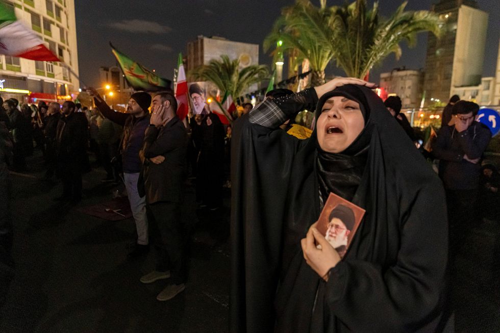 MMourners attending a memorial vigil after Iranian state media confirmed the death of Ayatollah Ali Khamenei on March 1 in Tehran