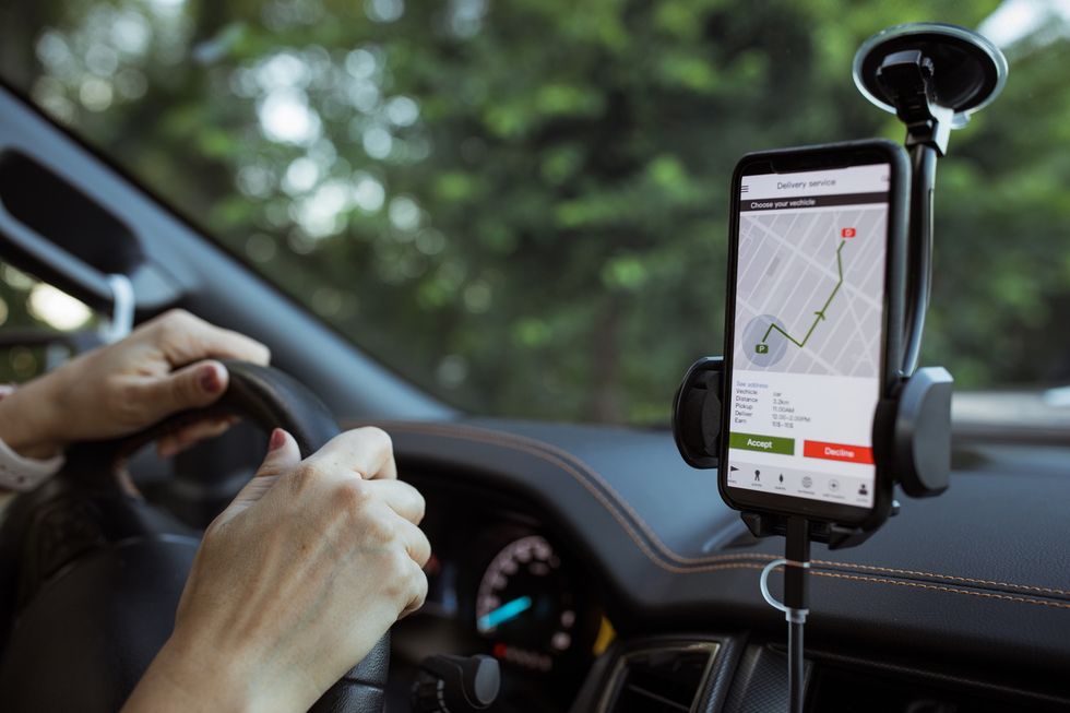 Mobile phone in car