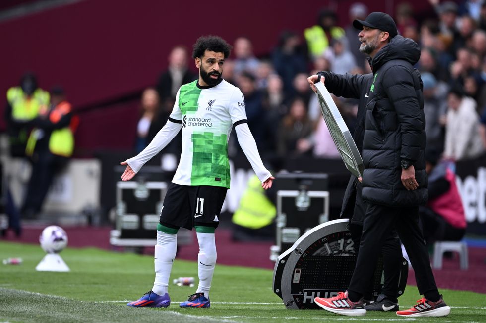Mohamed Salah and Jurgen Klopp