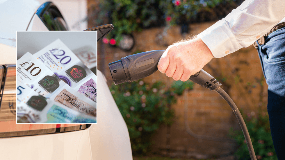 Money and EV charger