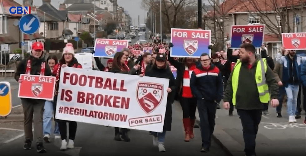Morecambe FC protests