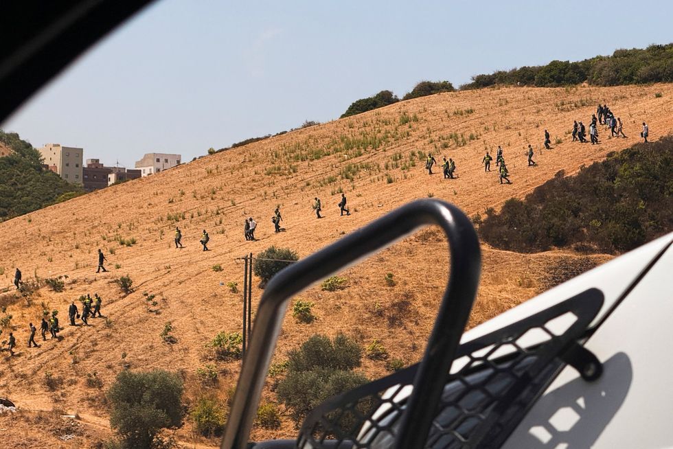 Moroccan security personnel