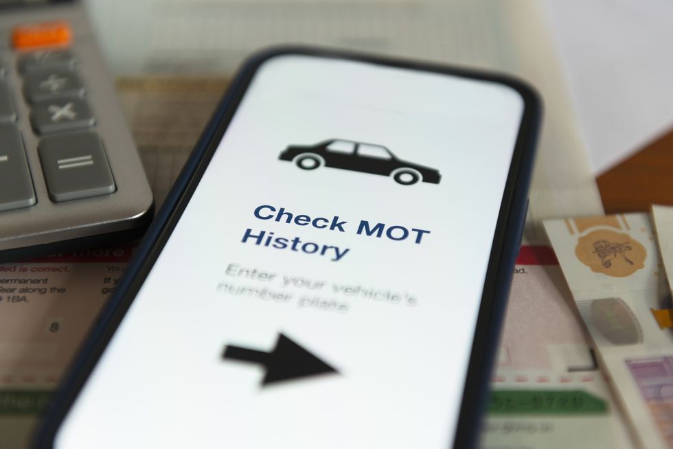 MOT history on phone