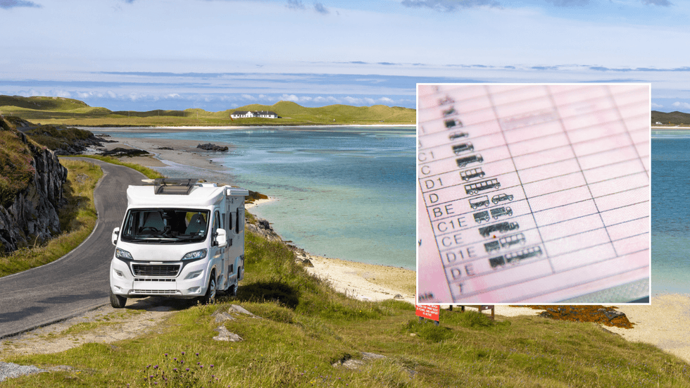 Motorhome and driving licence