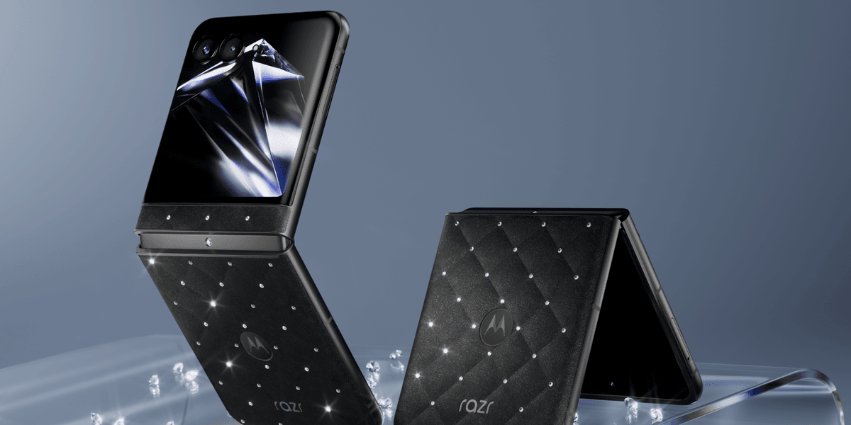 Motorola will release a £900 folding phone covered in Swarovski crystals later this month