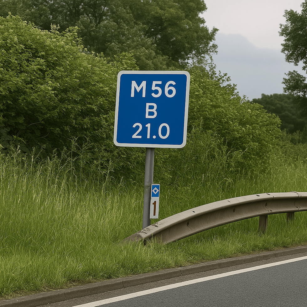 Motorway sign