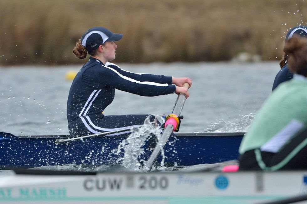 Ms Lane rowing