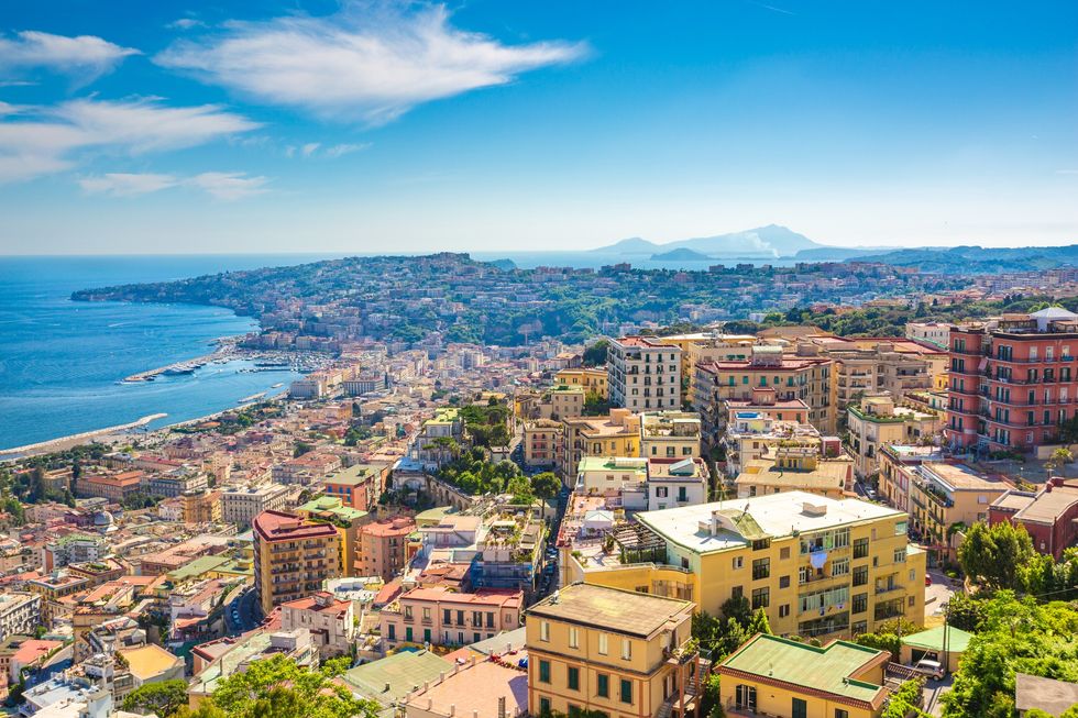 Naples, view of Gulf and Posillipo