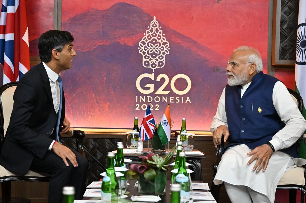 Narendra Modi and Rishi Sunak