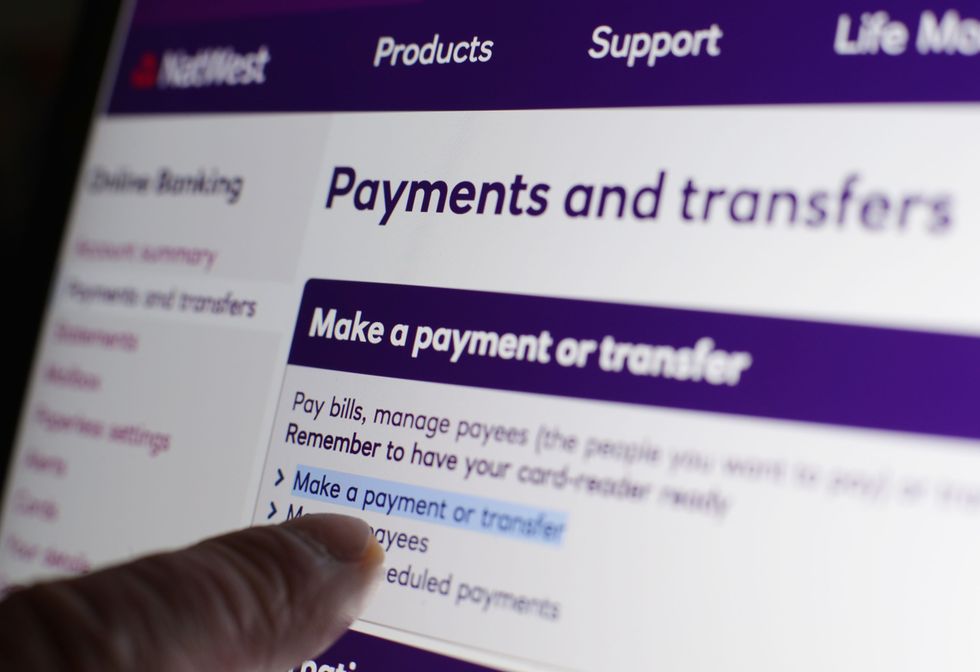 NatWest online banking website
