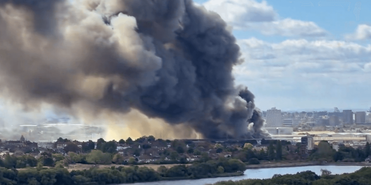 Major emergency response as huge blaze erupts near Wembley with locals told to stay indoors