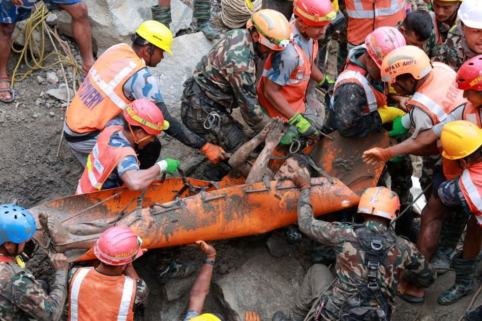 Nepal flood rescue