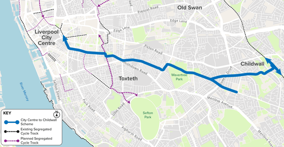 New cycle route map