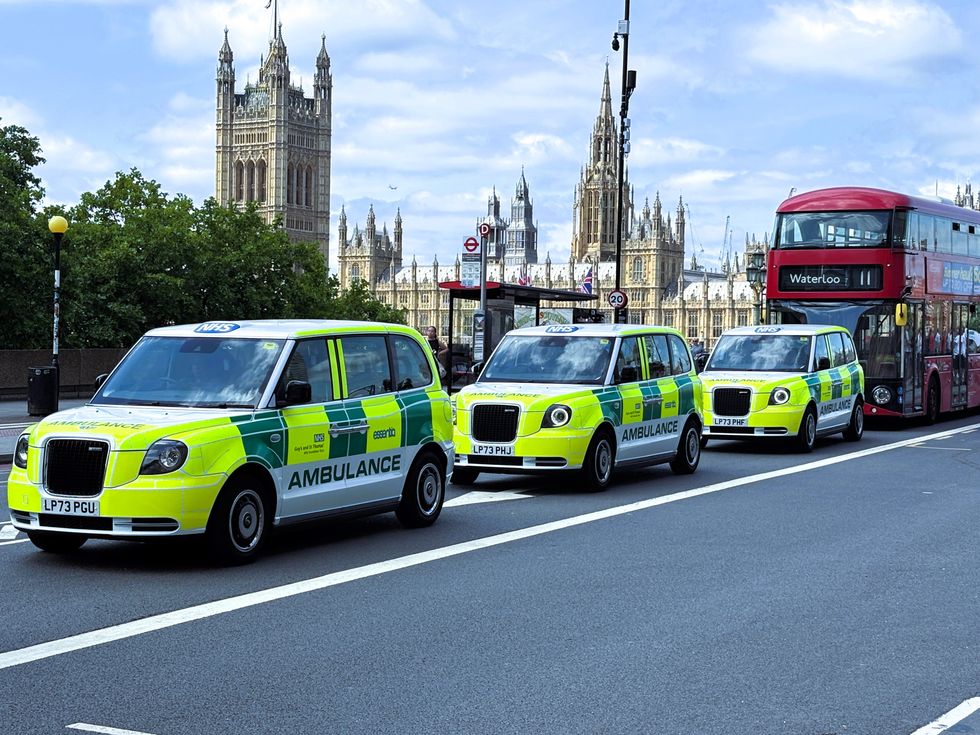 NHS Trust electric taxis in ambulance wrap