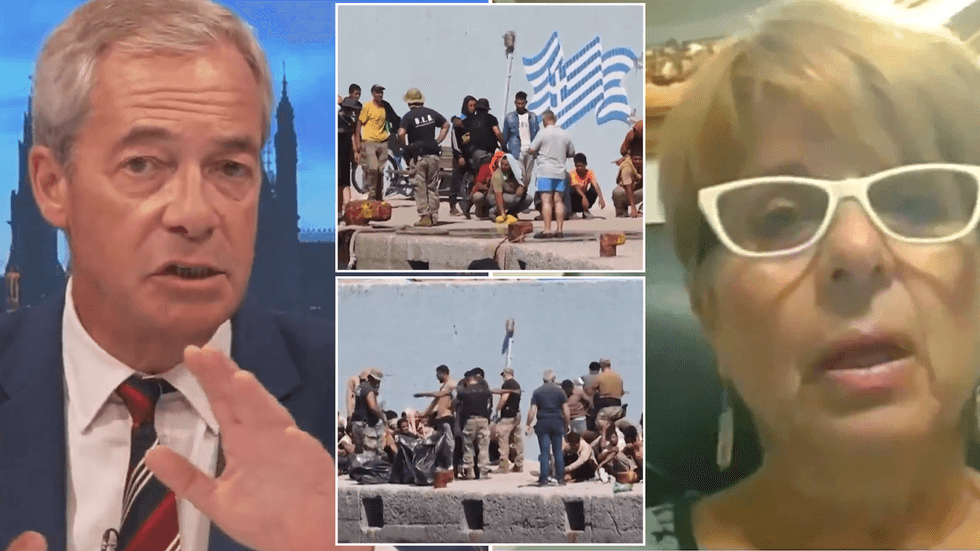 Nigel Farage and Elena Zervoudaki