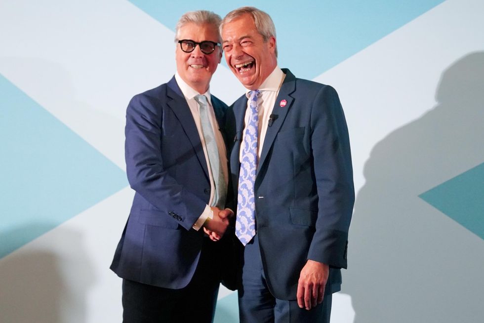 Nigel Farage and Lord Malcolm Offord
