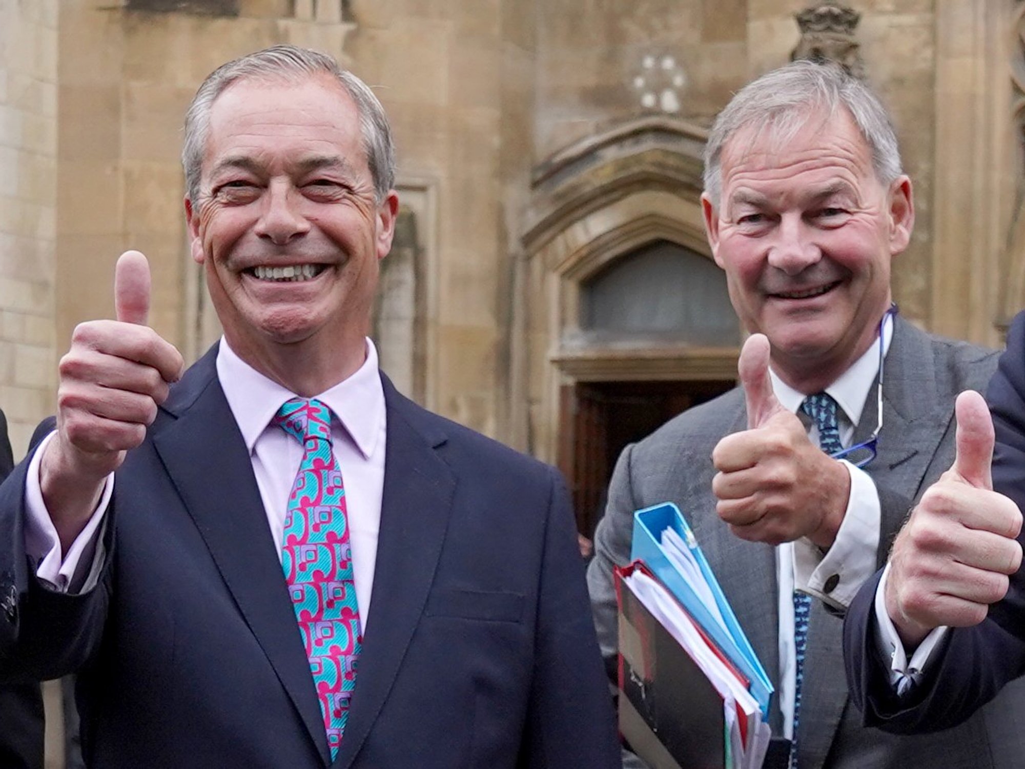 Nigel Farage and Rupert Lowe