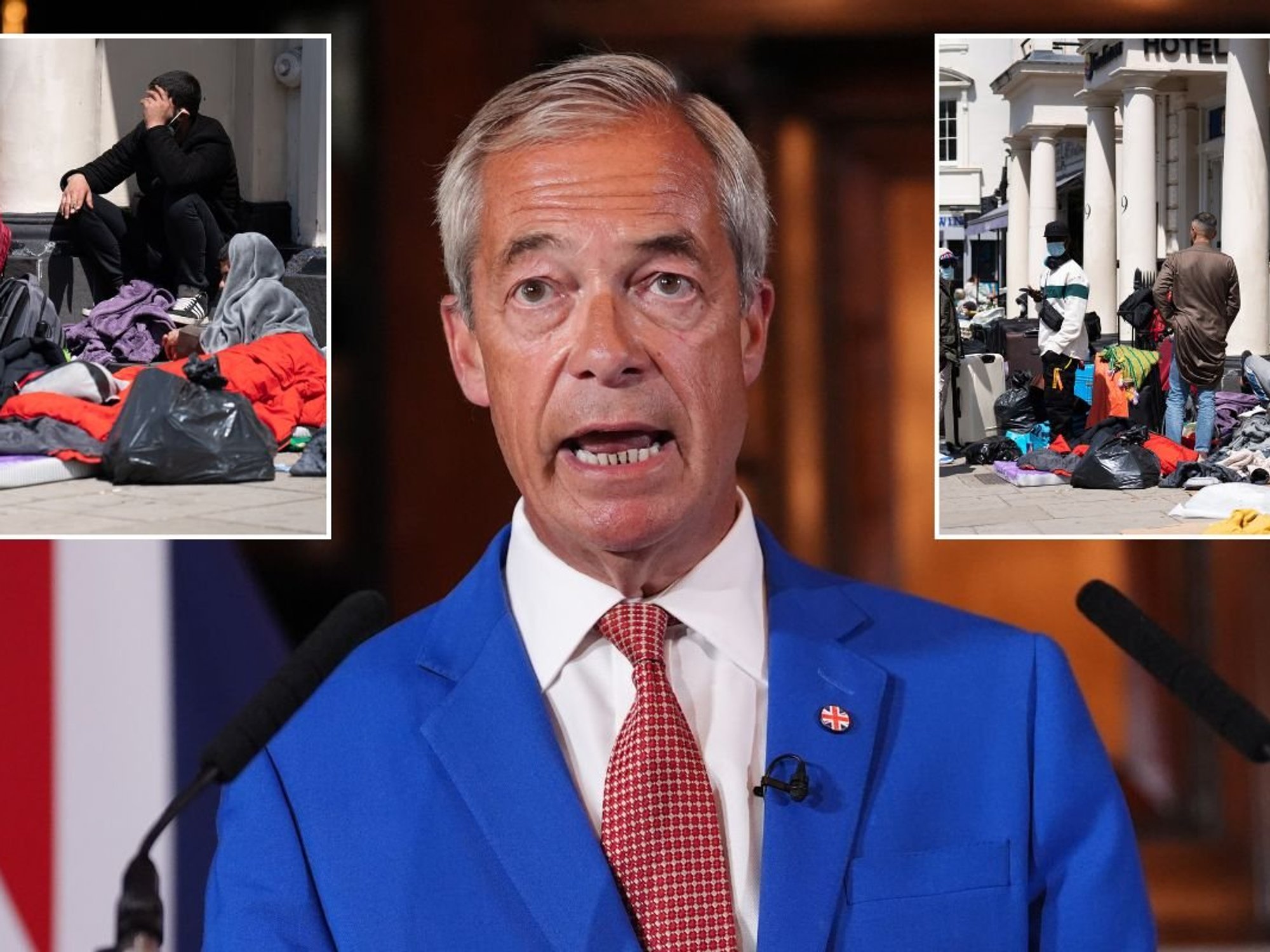 Nigel Farage issued his warning after Andy Burnham's homelessness announcement