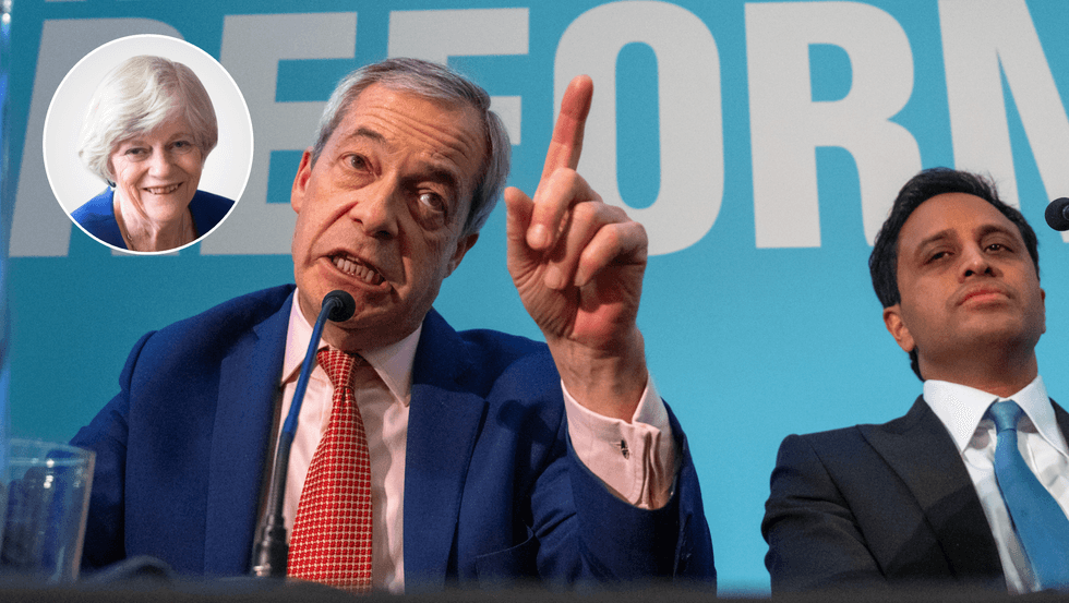 Nigel Farage (left), Zia Yusuf (right)