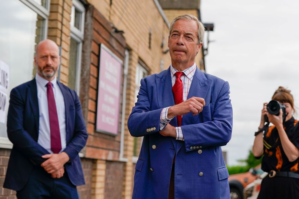 Nigel Farage out in Makerfield ahead of polls closing