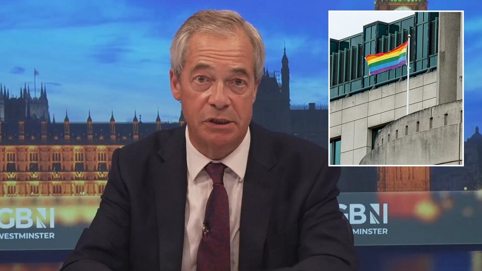 Nigel Farage, pride flag