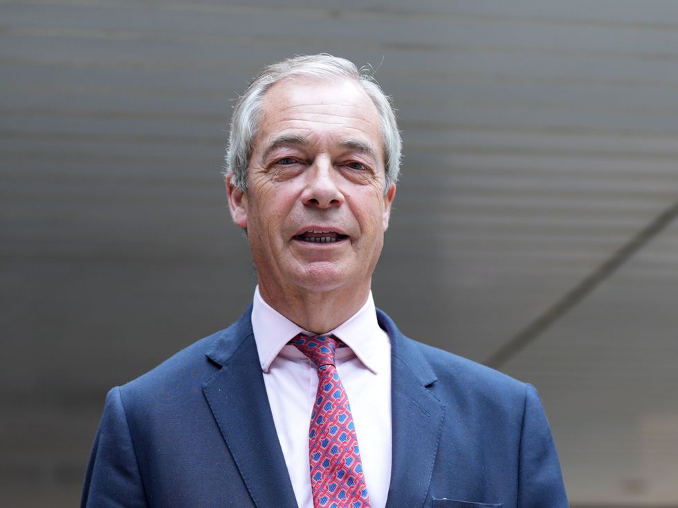 Nigel Farage speaks outside Southwark Crown Court