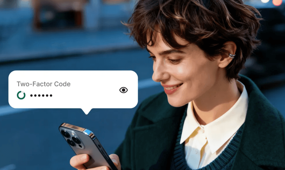 NordPass two-factor code displayed on mobile