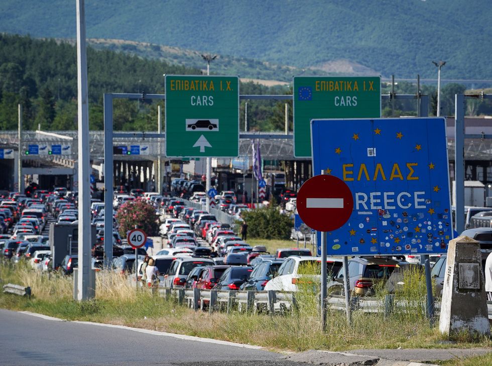 North Macedonia and Greece EU land border