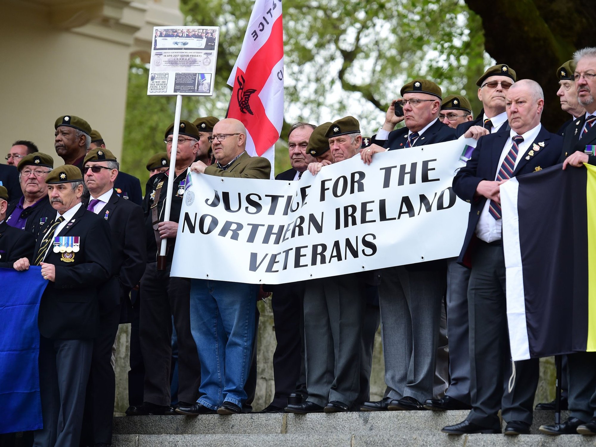Northern Ireland veterans protest