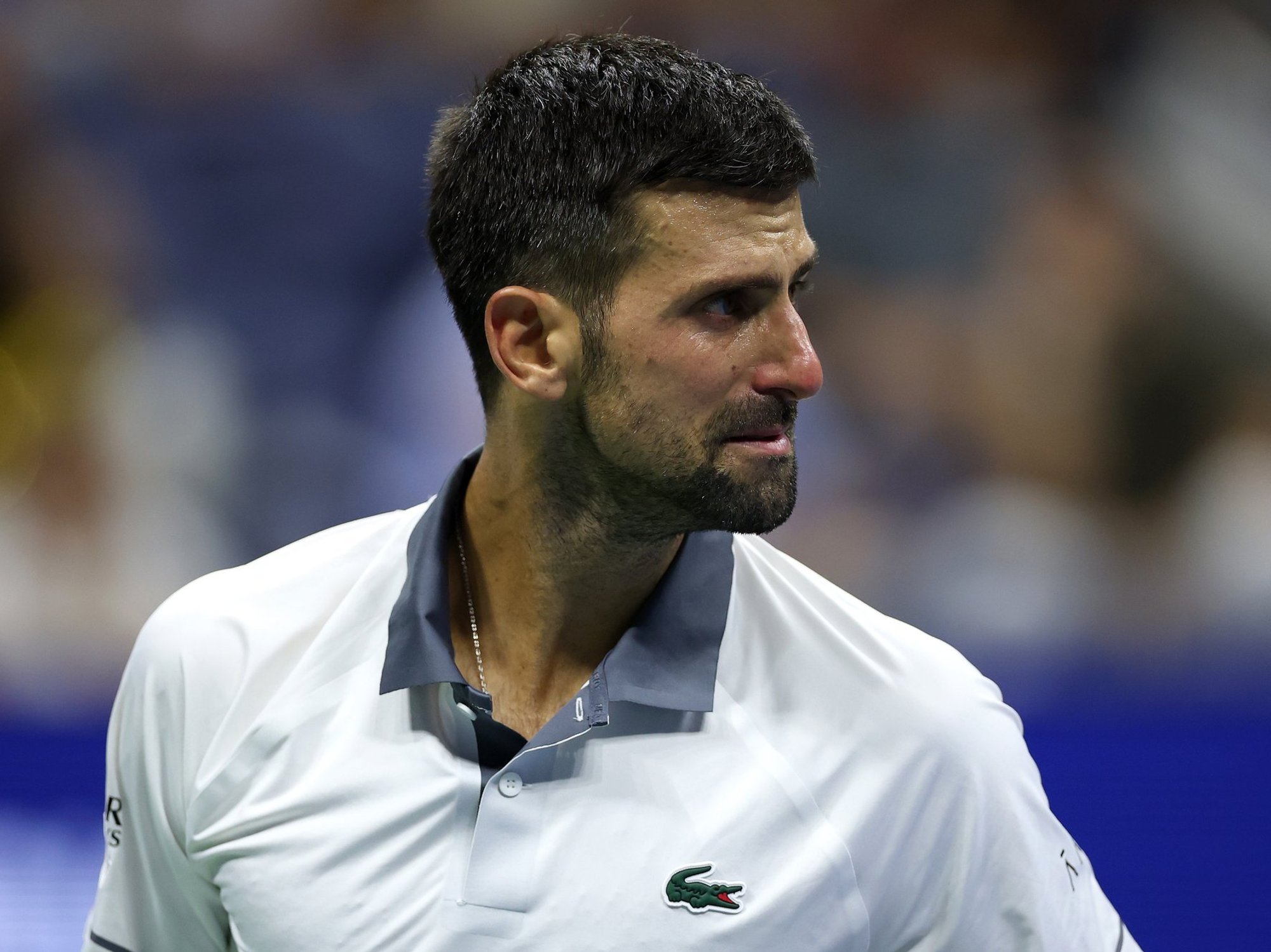 Novak Djokovic admitted his body “collapsed” during a shocking first-round defeat at the US Open that left the Serbian great fighting back tears