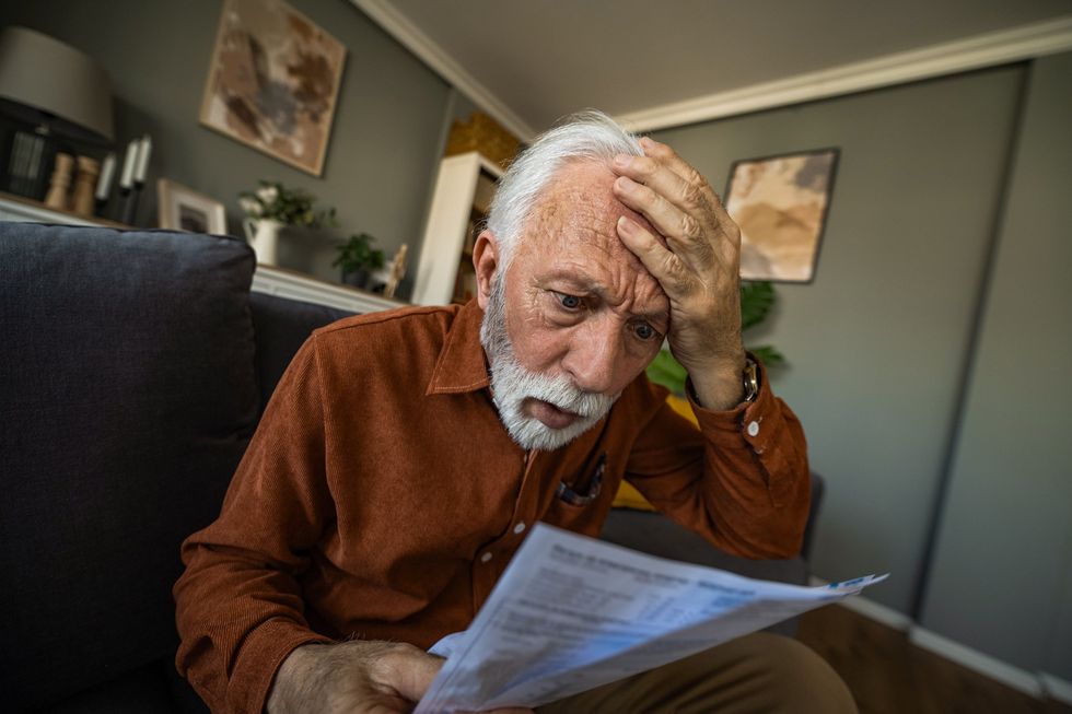 Older man worried