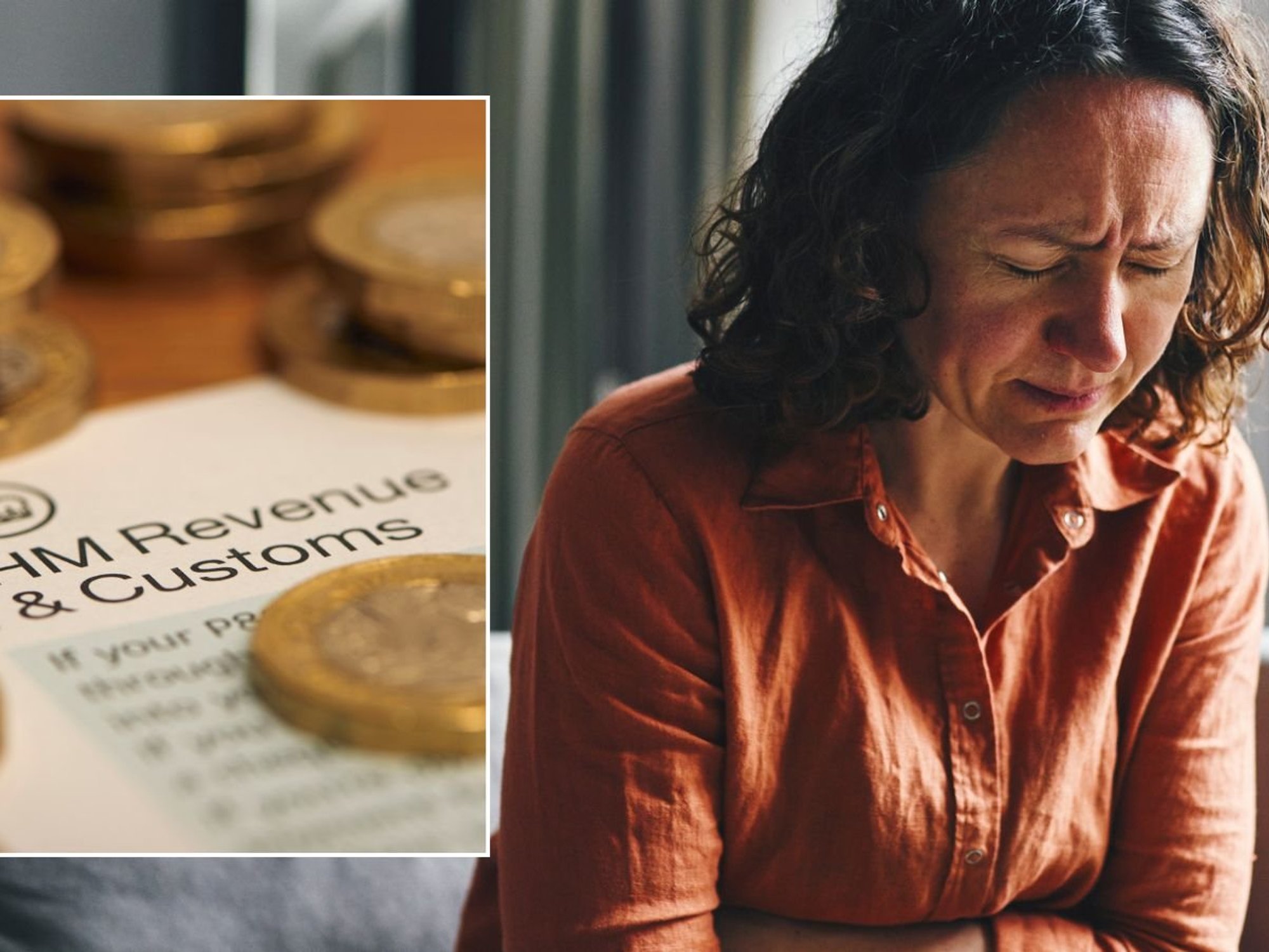Older woman and HMRC letter