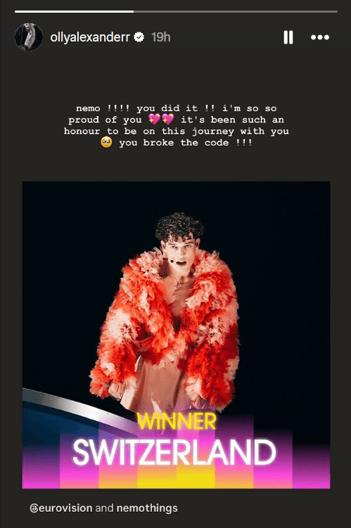 Olly Alexander Instagram post