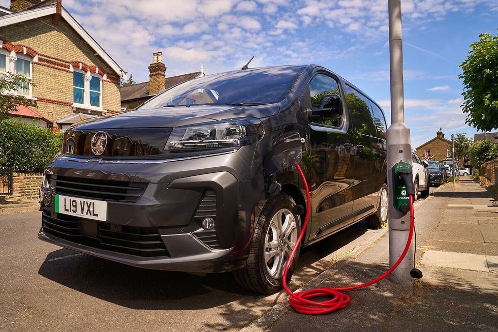 On-street charger for electric van