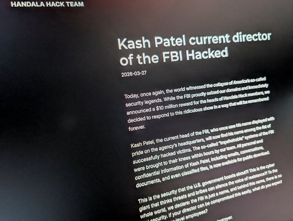 Online post from the Handala Hack team