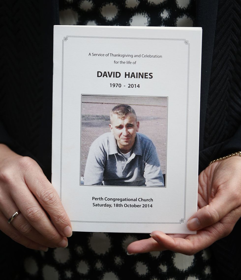 Order of Service from David Haines' funeral