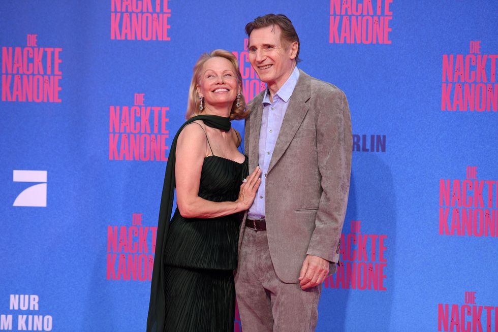 Pamela Anderson and Liam Neeson