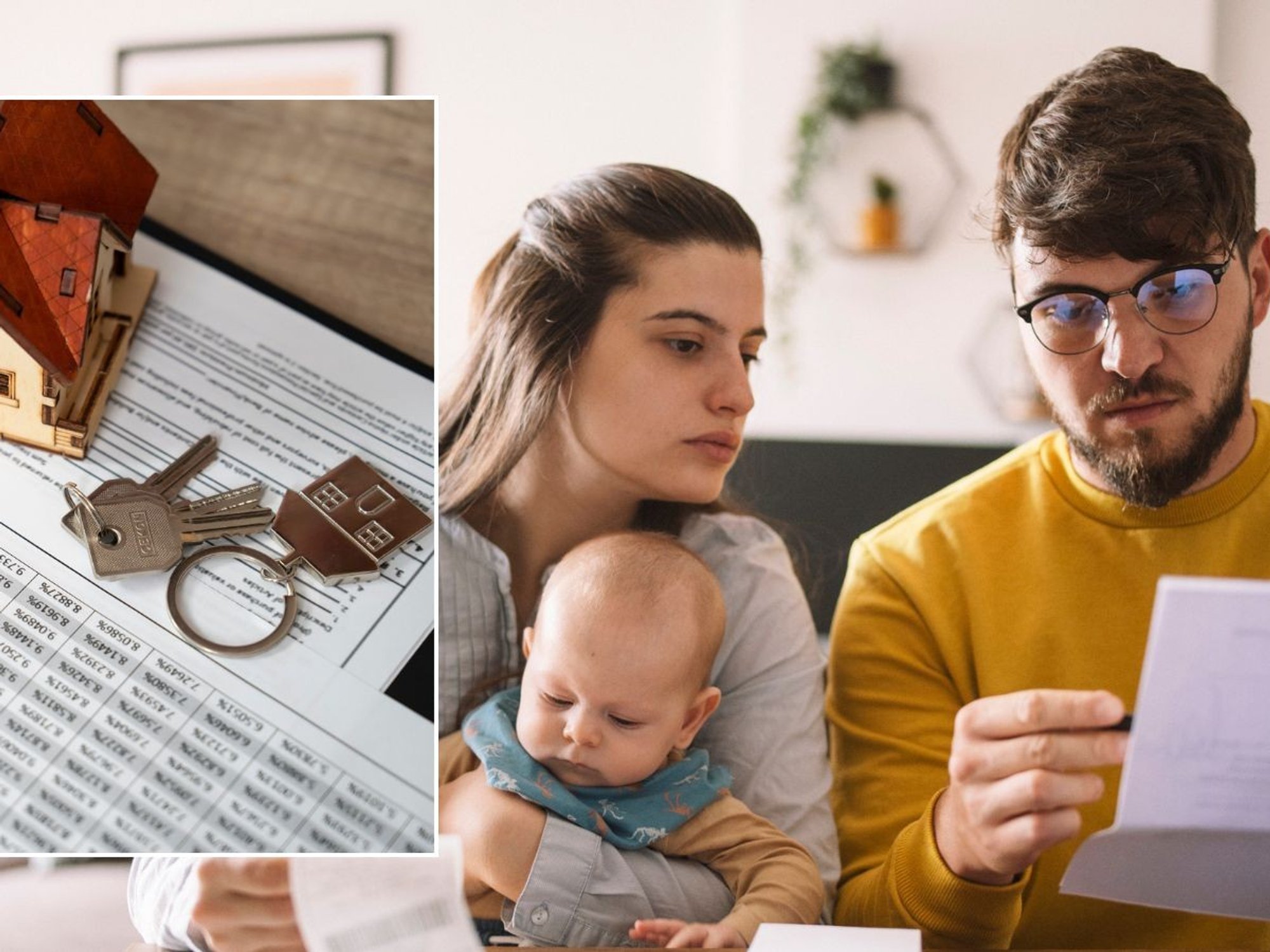 Parents with child and mortgage cost