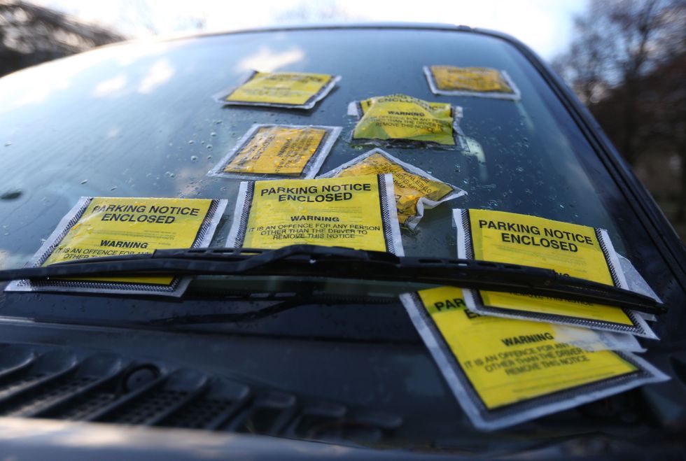 Parking tickets on car