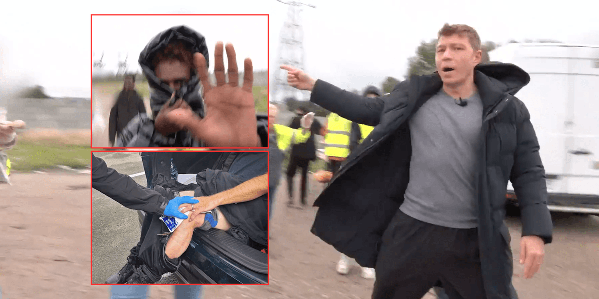 Patrick Christys attacked by migrants in terrifying Calais ambush as GB News crew forced to flee