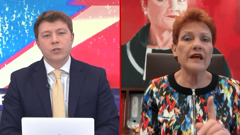 Patrick Christys and Pauline Hanson