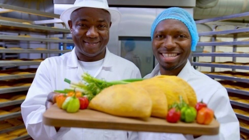Paul and Mike Williams with Flake Bake Beef Patties