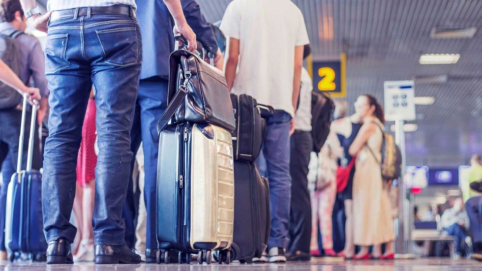 People at airport