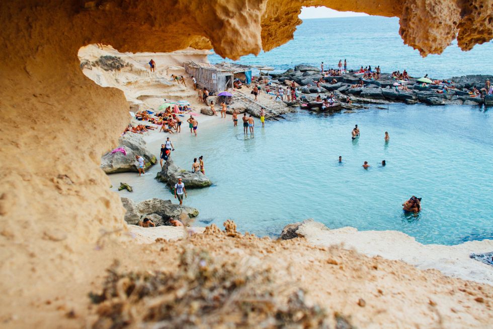 People at beach in Spain
