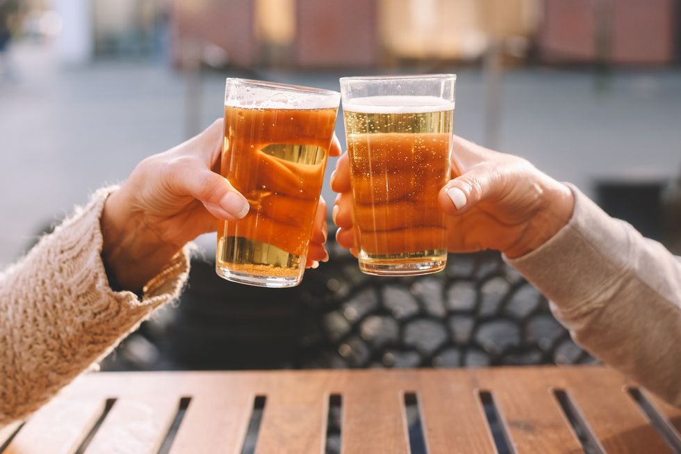 People drinking beers