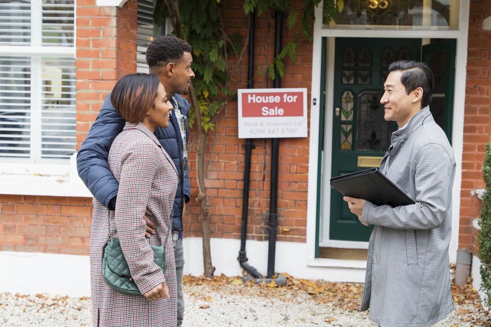 People viewing a house