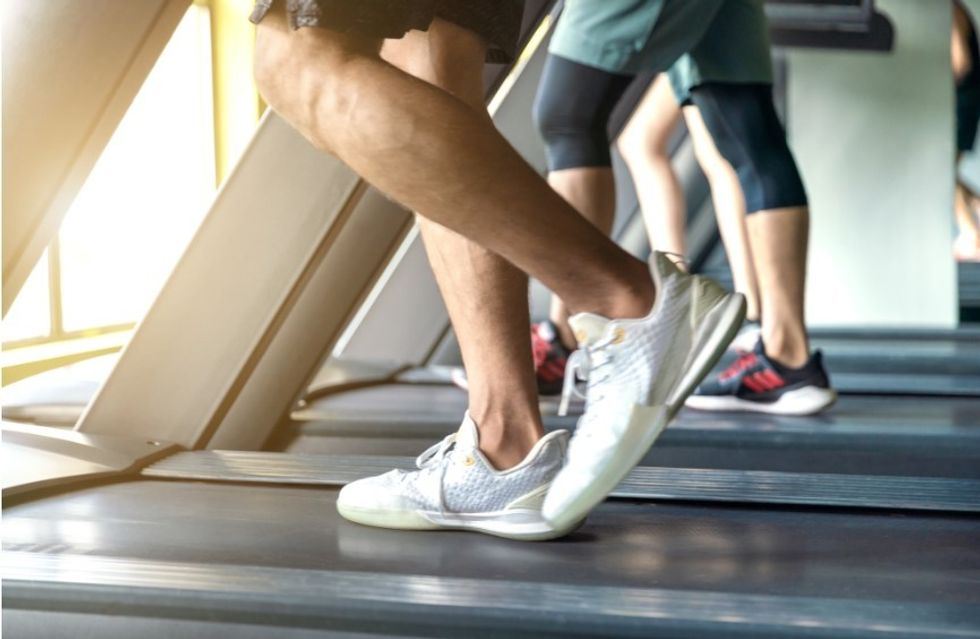 person on treadmill 