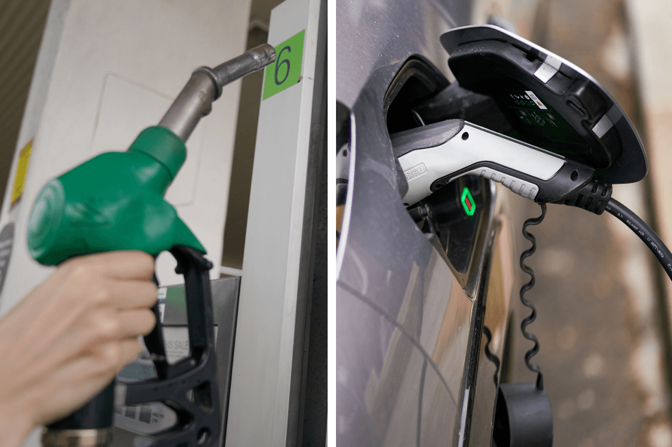 Petrol pump and EV charger