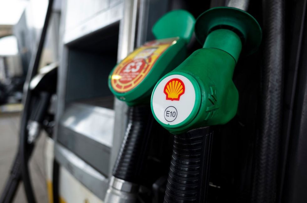Petrol pump at station